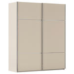 SCHWEBETÜRENSCHRANK  in Champagner  - Chromfarben/Champagner, KONVENTIONELL, Holzwerkstoff/Metall (201/223/68cm) - Novel