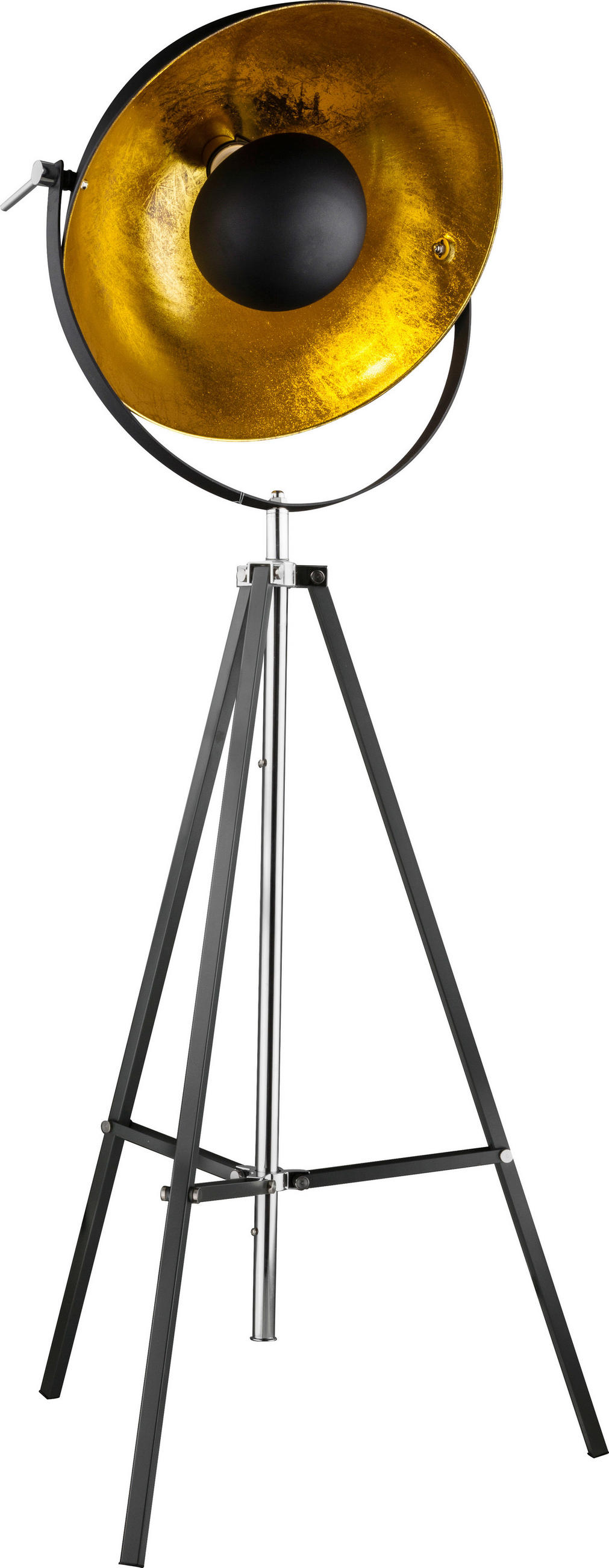 PODNA LAMPA  - zlatna/crna, Lajfstajl, metal (78/180cm)