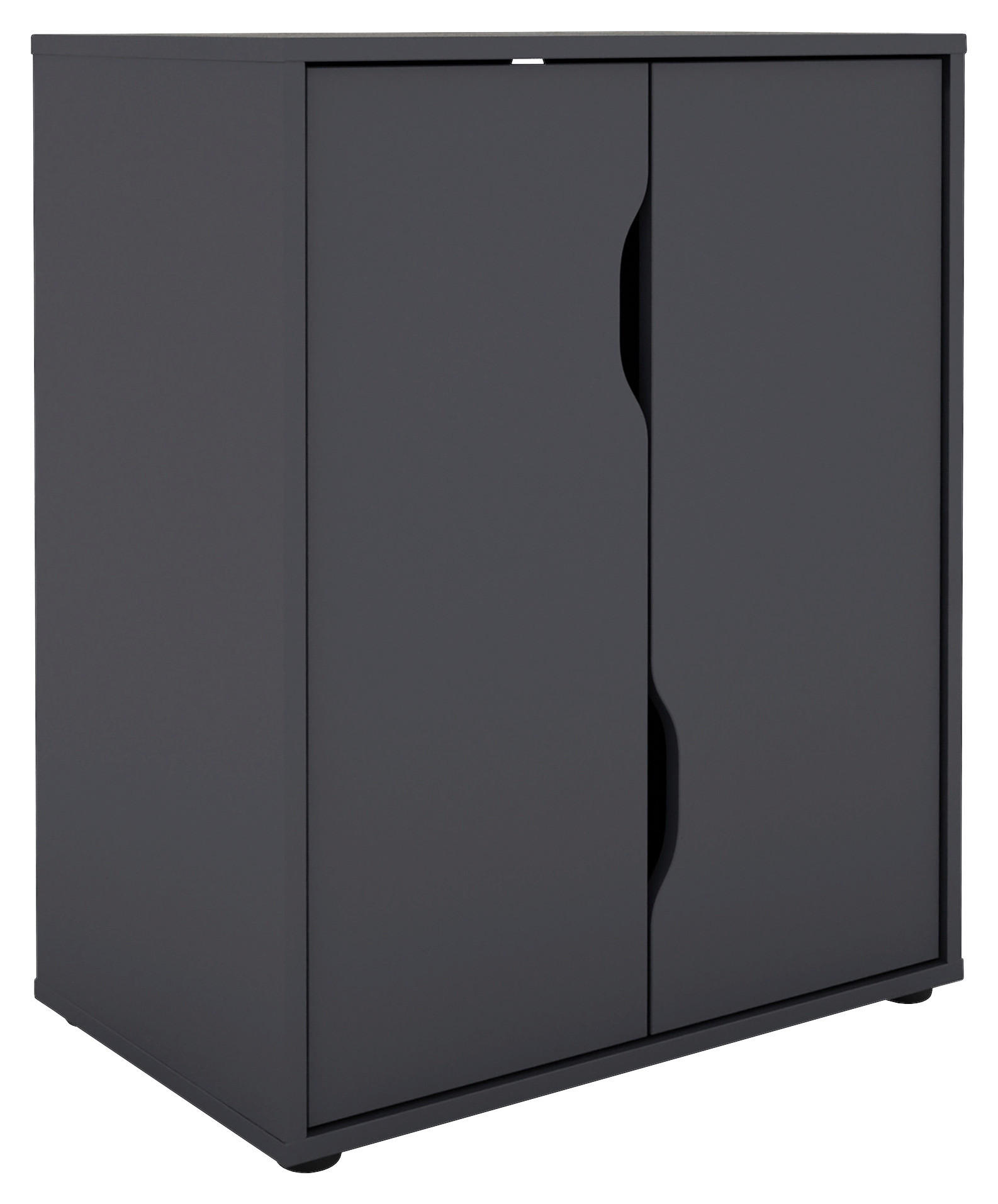 AKTENSCHRANK teilmassiv Anthrazit - Anthrazit, MODERN, Holzwerkstoff (60/76,5/37cm) - MID.YOU