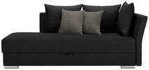 HEVERŐ Textil Szürke, Fekete  - Króm/Szürke, Design, Műanyag/Textil (220/93/100cm) - Xora