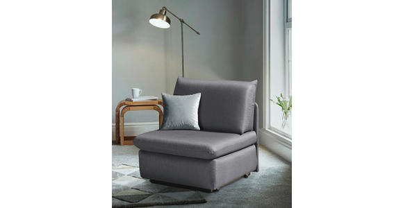 SCHLAFSESSEL mit Flachgewebe Grau - Grau, Design, Textil (90/89/83cm) - Novel