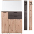 GARDEROBE 4-teilig  in 180/200/38 cm  - Eichefarben/Braun, KONVENTIONELL, Holzwerkstoff (180/200/38cm) - Moderano