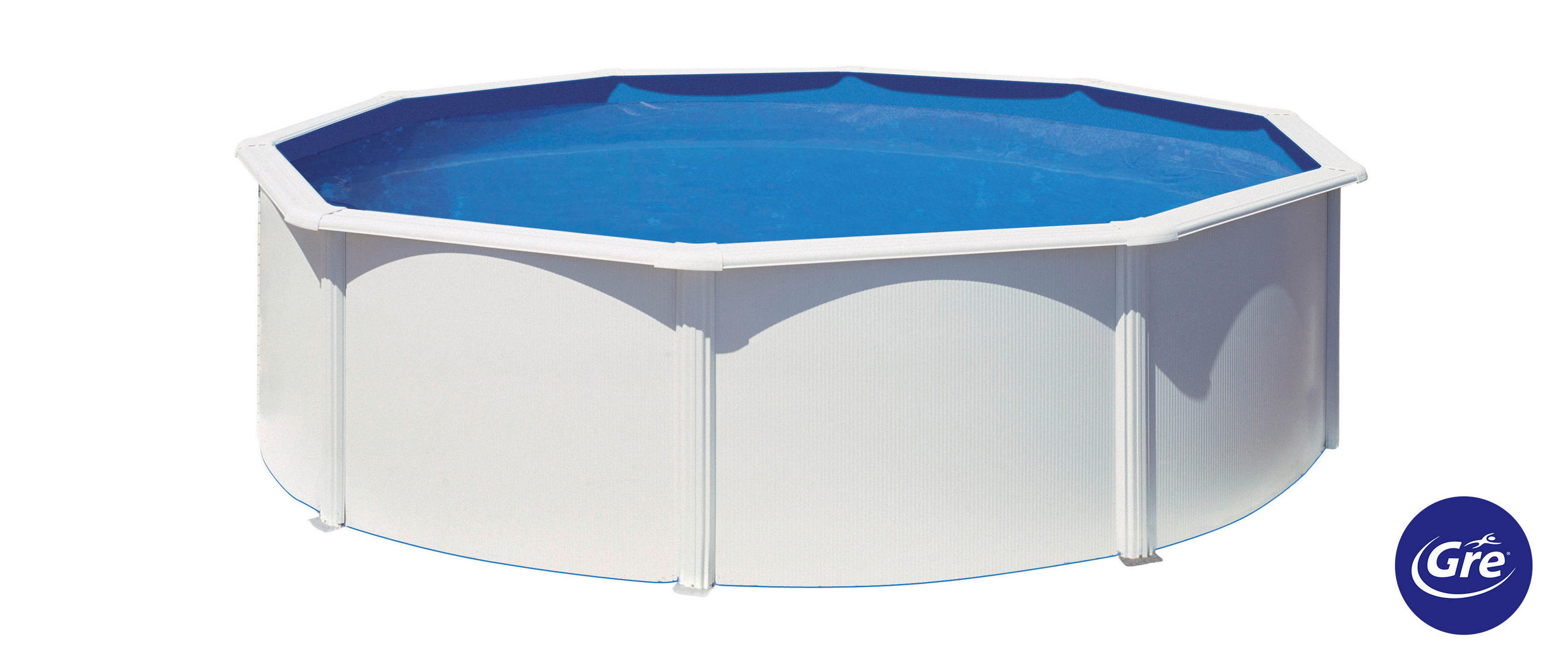 POOL-SET 2024 460/120 cm  - Weiß, KONVENTIONELL, Metall (460/120cm) - Gre