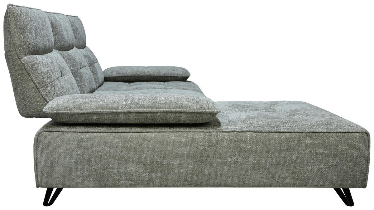 ECKSOFA Grau Chenille  - Schwarz/Grau, Design, Kunststoff/Textil (162/314cm) - Livetastic