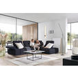 ECKSOFA in Struktur Schwarz  313/233 cm  - Schwarz, Design, Kunststoff/Textil (313/233cm) - Emilio Belluti