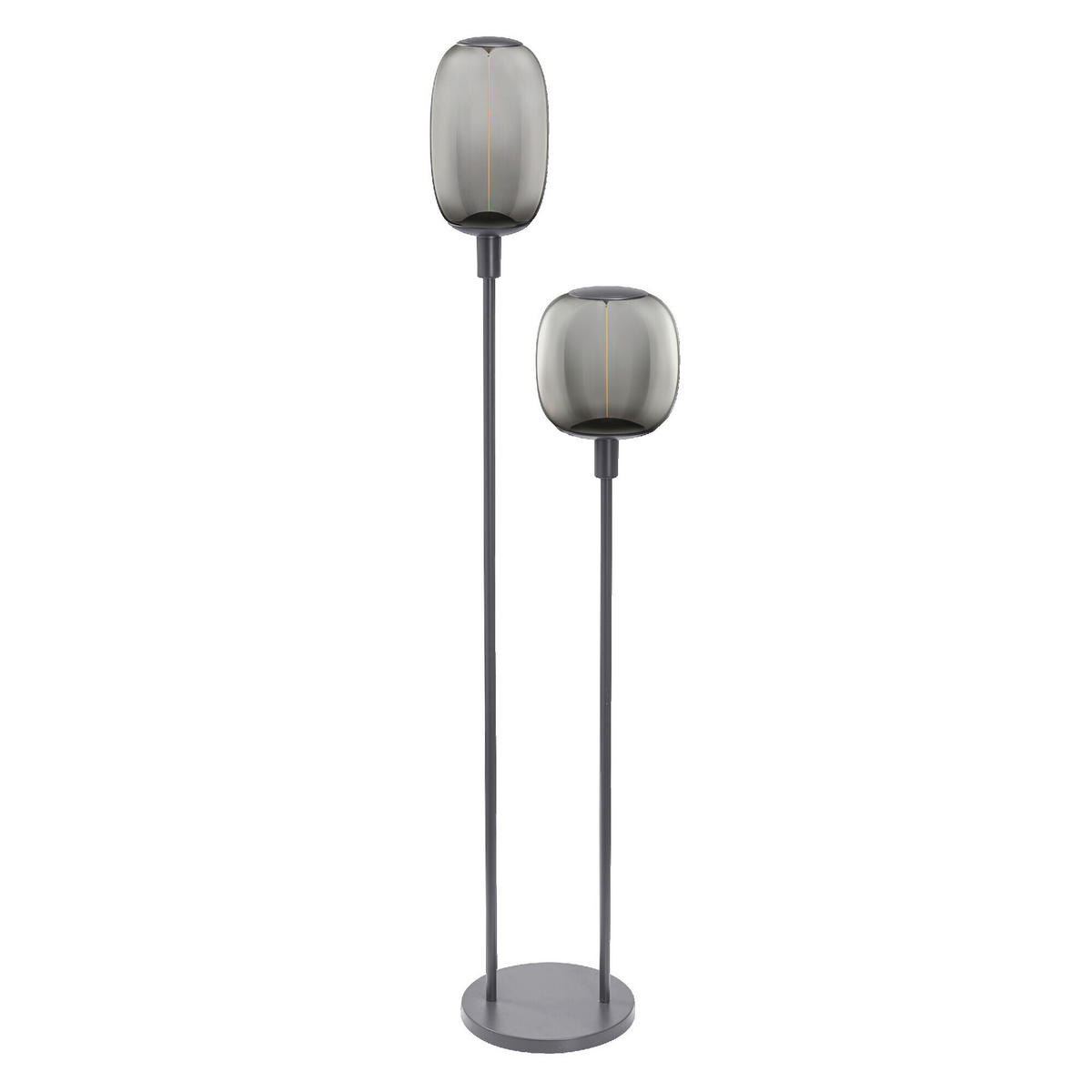 STEHLEUCHTE 32/146 cm   - Dunkelgrau, Basics, Metall (32/146cm) - Osram