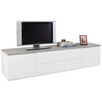 LOWBOARD  in 200/45/45 cm  - Weiß/Grau, Design, Holzwerkstoff (200/45/45cm) - Carryhome