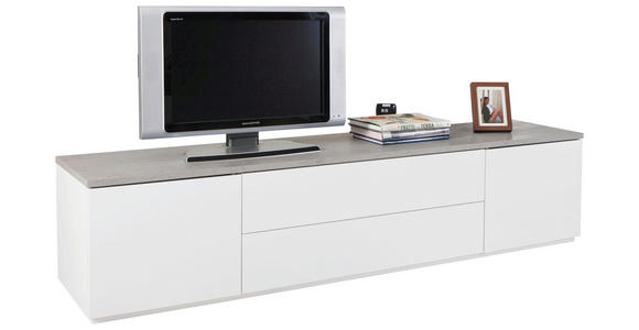 LOWBOARD  in 200/45/45 cm  - Weiß/Grau, Design, Holzwerkstoff (200/45/45cm) - Carryhome