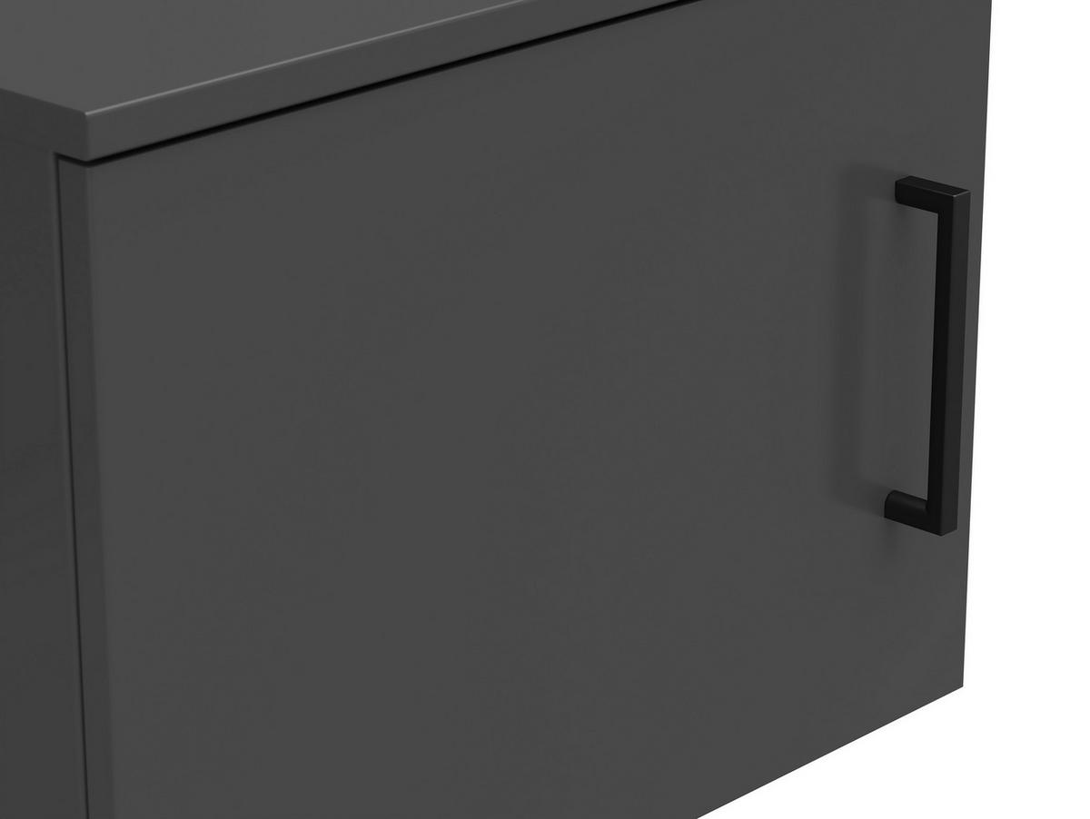 AUFSATZSCHRANK 45/35/40 cm   - Schwarz/Graphitfarben, Modern, Holzwerkstoff/Kunststoff (45/35/40cm) - Carryhome