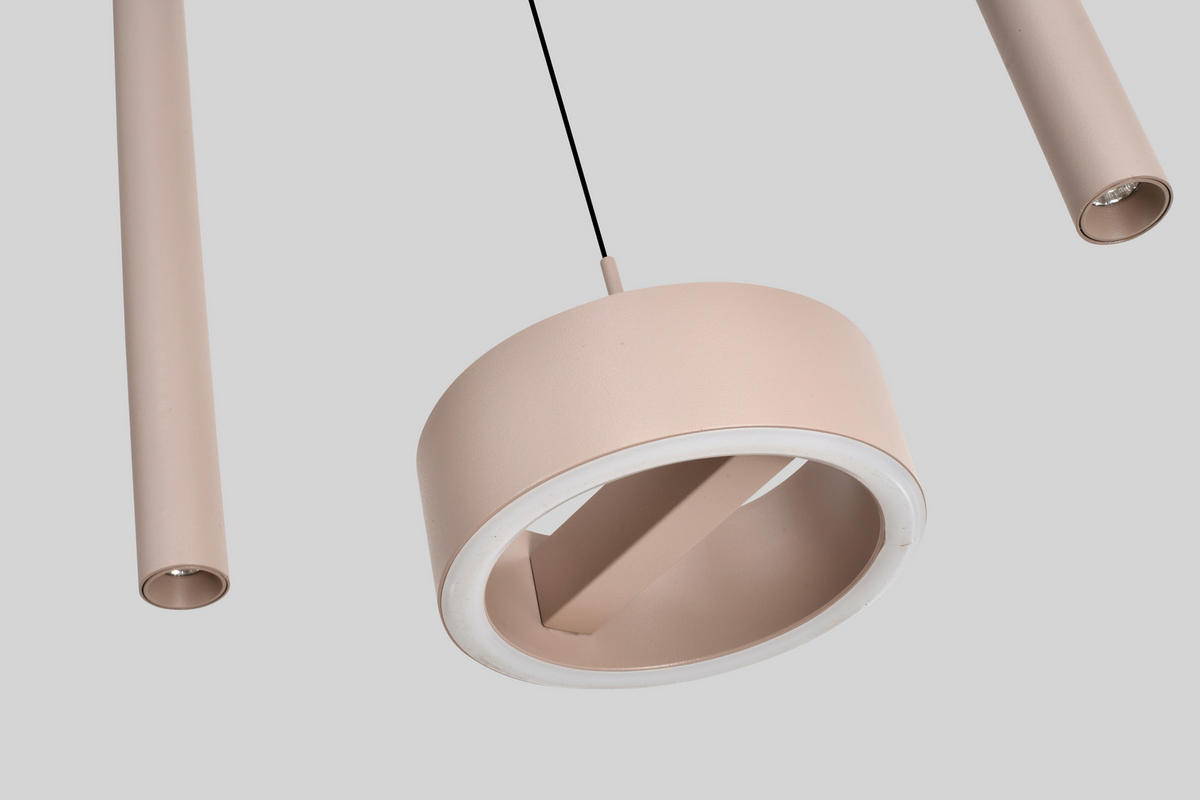 LED-HÄNGELEUCHTE Carnac 111/150/20 cm  - Sandfarben, Design, Kunststoff/Metall (111/150/20cm)