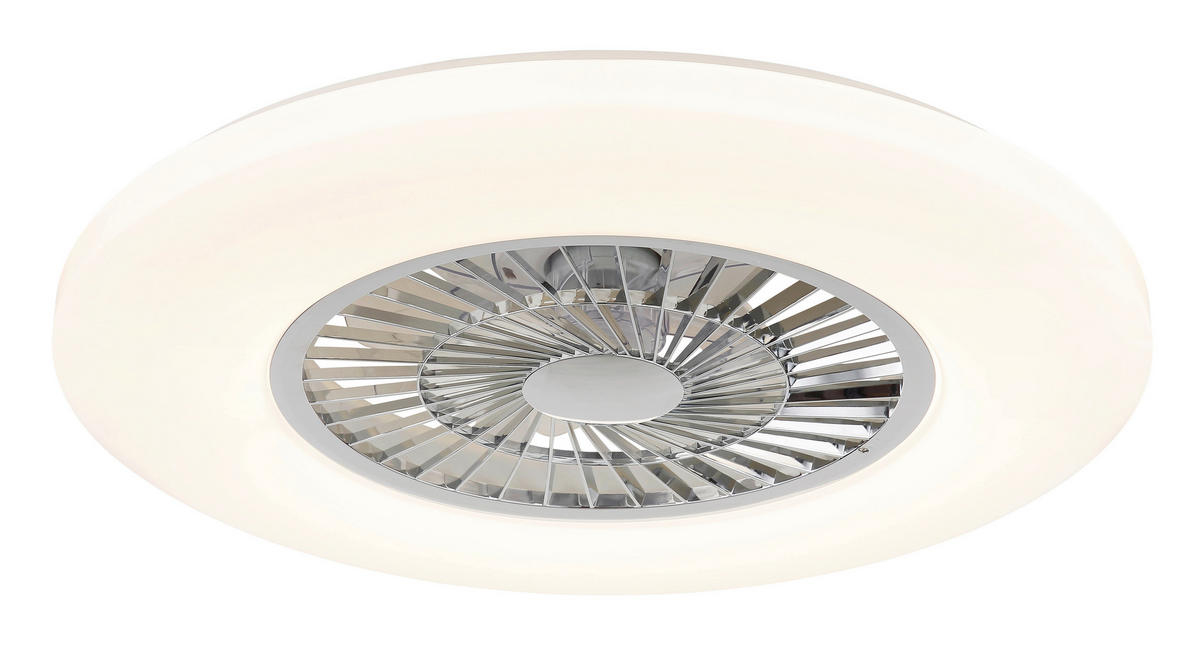 VENTILATOR STROPNI  prozirno, bijela, boje kroma   prozirno  ALVA  - bijela/prozirno, Basics, plastika (59,5/15,4cm) - Globo