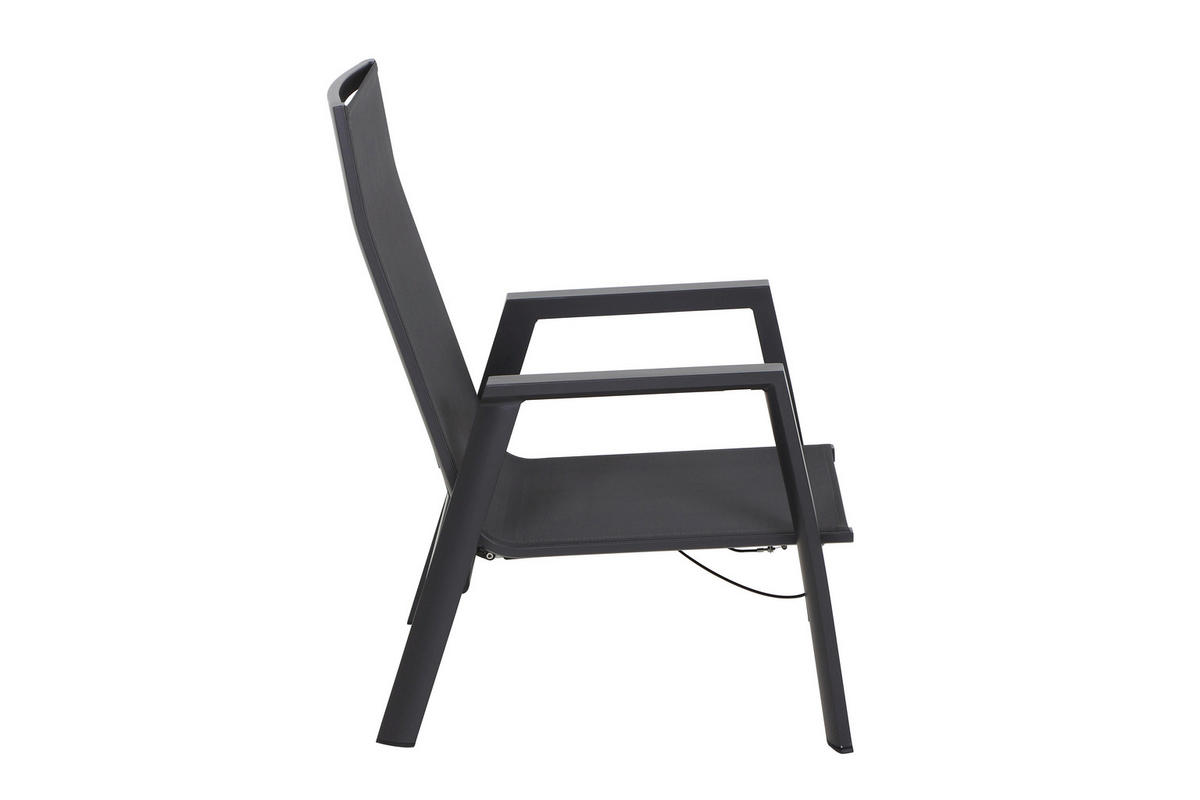 LOUNGEGARNITUR 5-teilig   72,5/82,5/99 cm Aluminium  - Grau, Basics, Keramik/Kunststoff (72,5/82,5/99cm) - Siena Garden