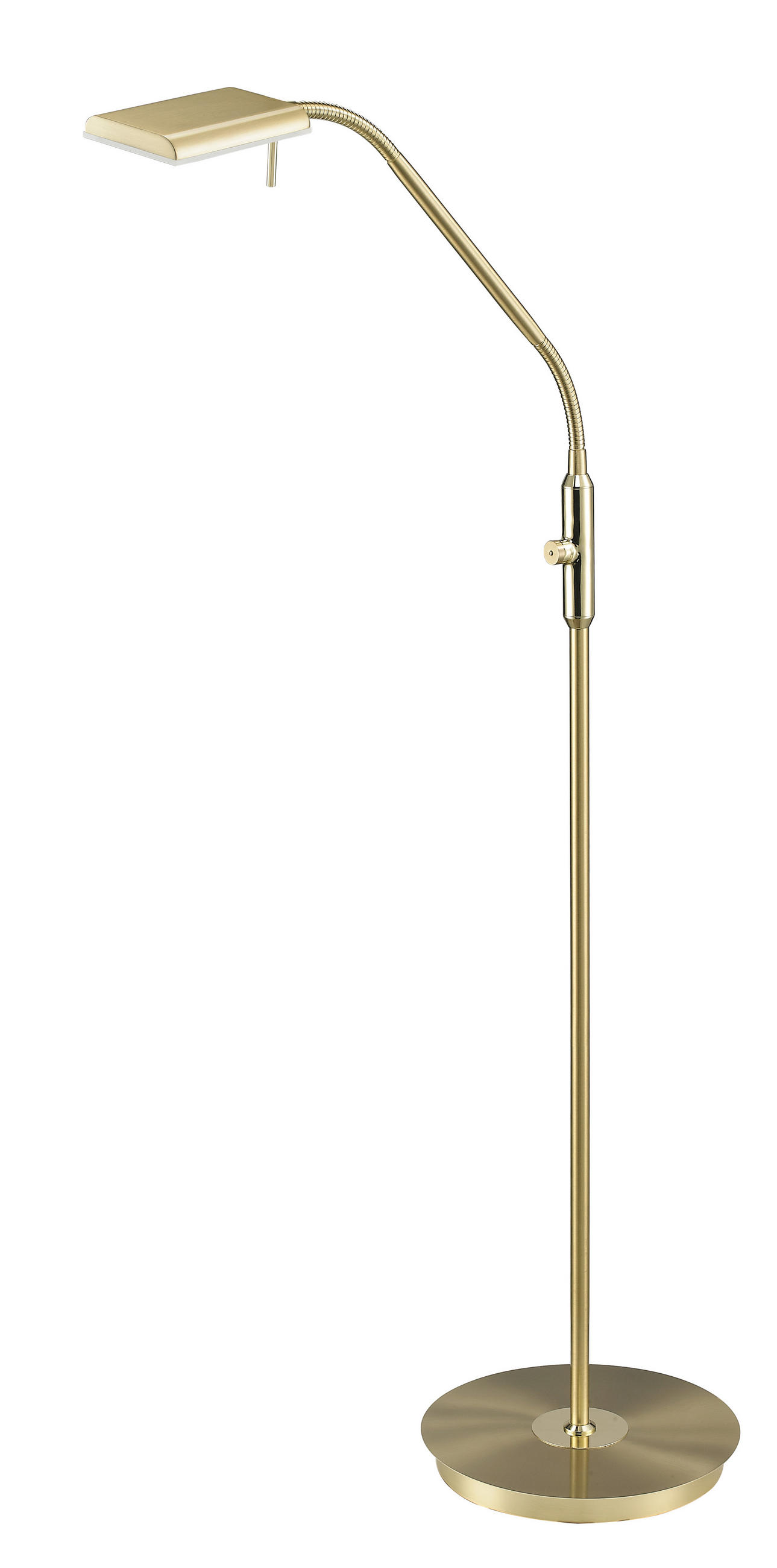LED-STEHLEUCHTE - Messingfarben, Design, Kunststoff/Metall (135cm) - Trio Leuchten