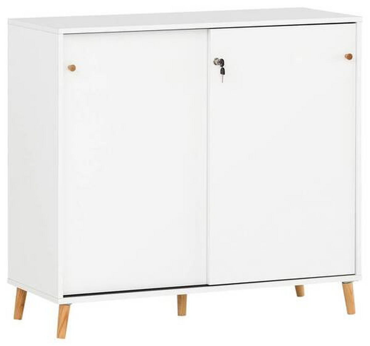 AKTENSCHRANK Weiß  - Weiß, MODERN, Holzwerkstoff (100,1/92,6/41cm) - MID.YOU