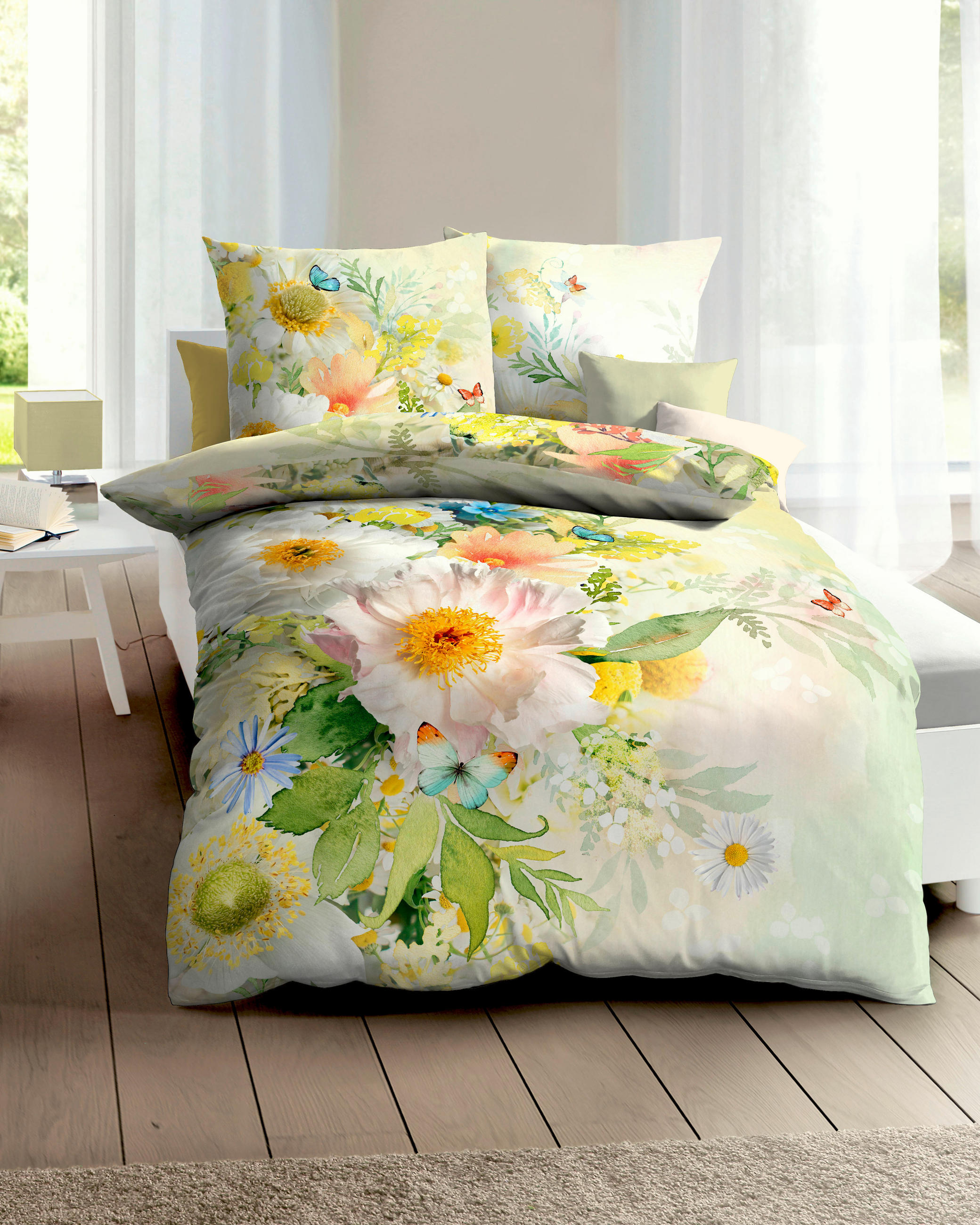 POSTELJNINA Camila - Designer 140/200 cm saten rumena  - rumena, Konvencionalno, tekstil (140/200cm) - Kaeppel
