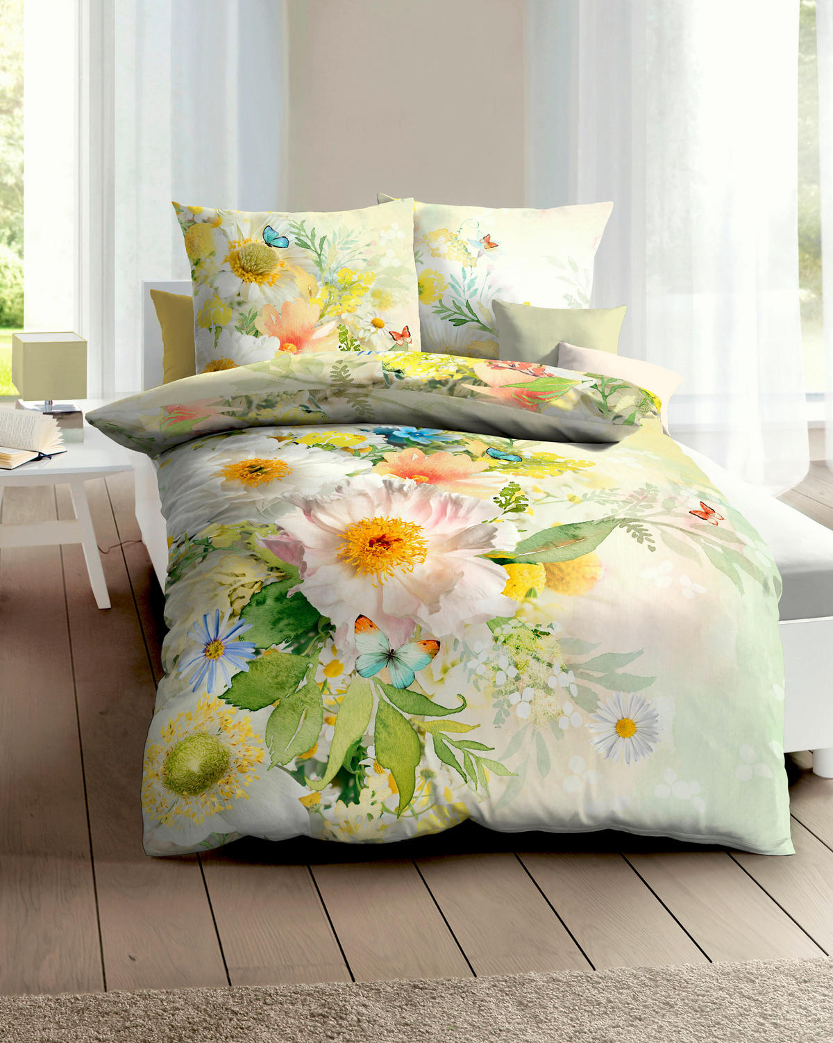 POSTELJNINA Camila - Designer 140/200 cm saten rumena  - rumena, Konvencionalno, tekstil (140/200cm) - Kaeppel