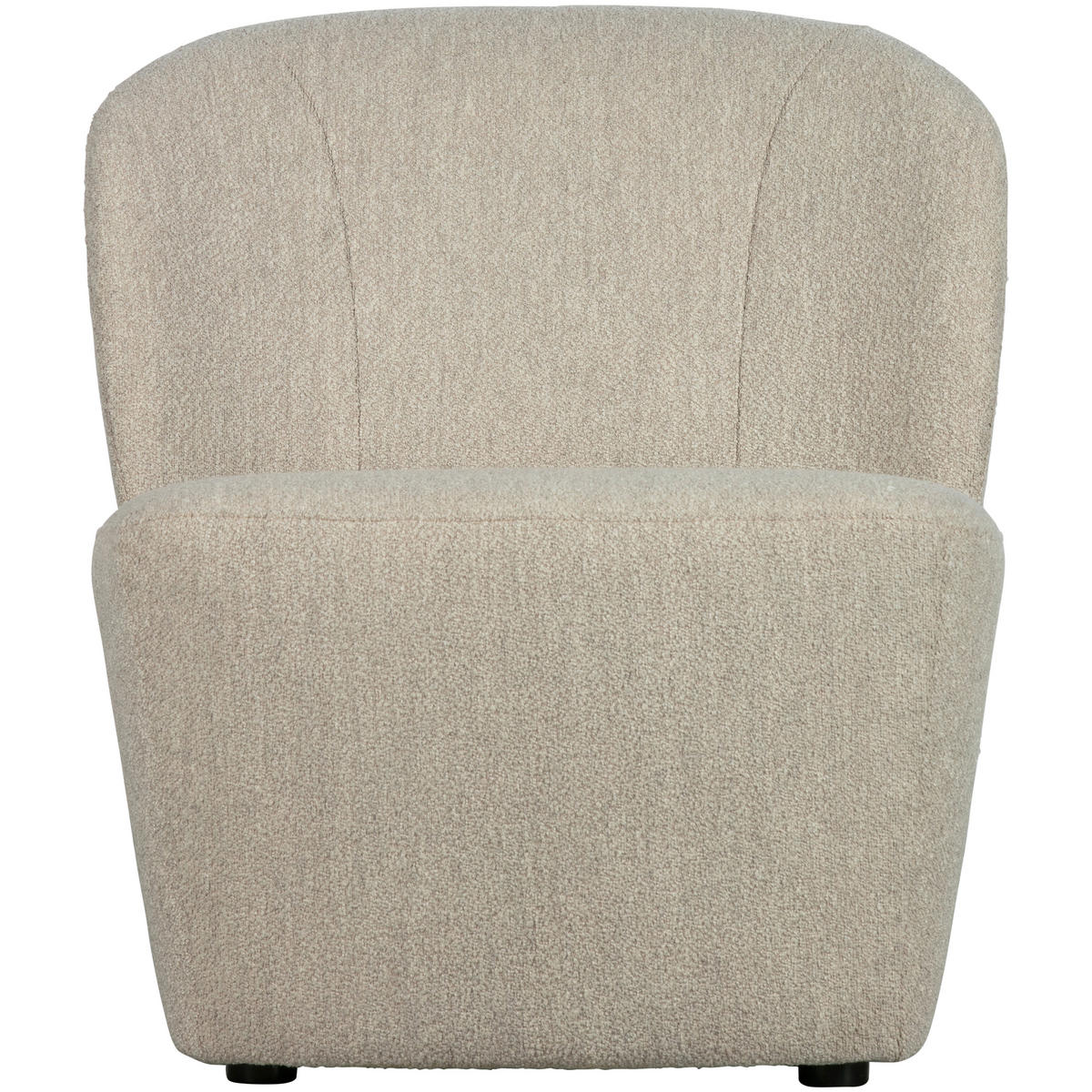 SESSEL in Bouclé Naturfarben  - Schwarz/Naturfarben, Design, Kunststoff/Textil (68/75/72cm) - Livetastic