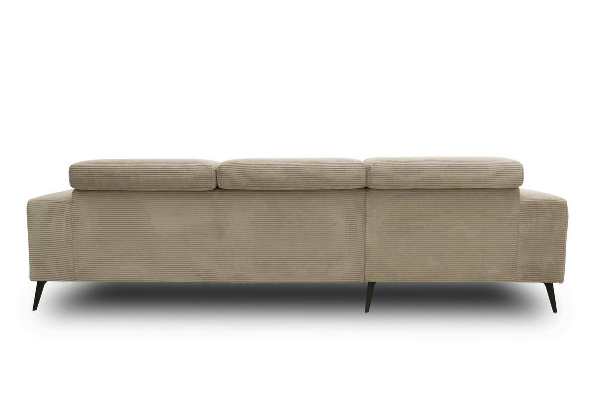 ECKSOFA TRENTO Taupe Mikrofaser  - Taupe/Dunkelgrau, MODERN, Textil/Metall (287/175cm) - MID.YOU
