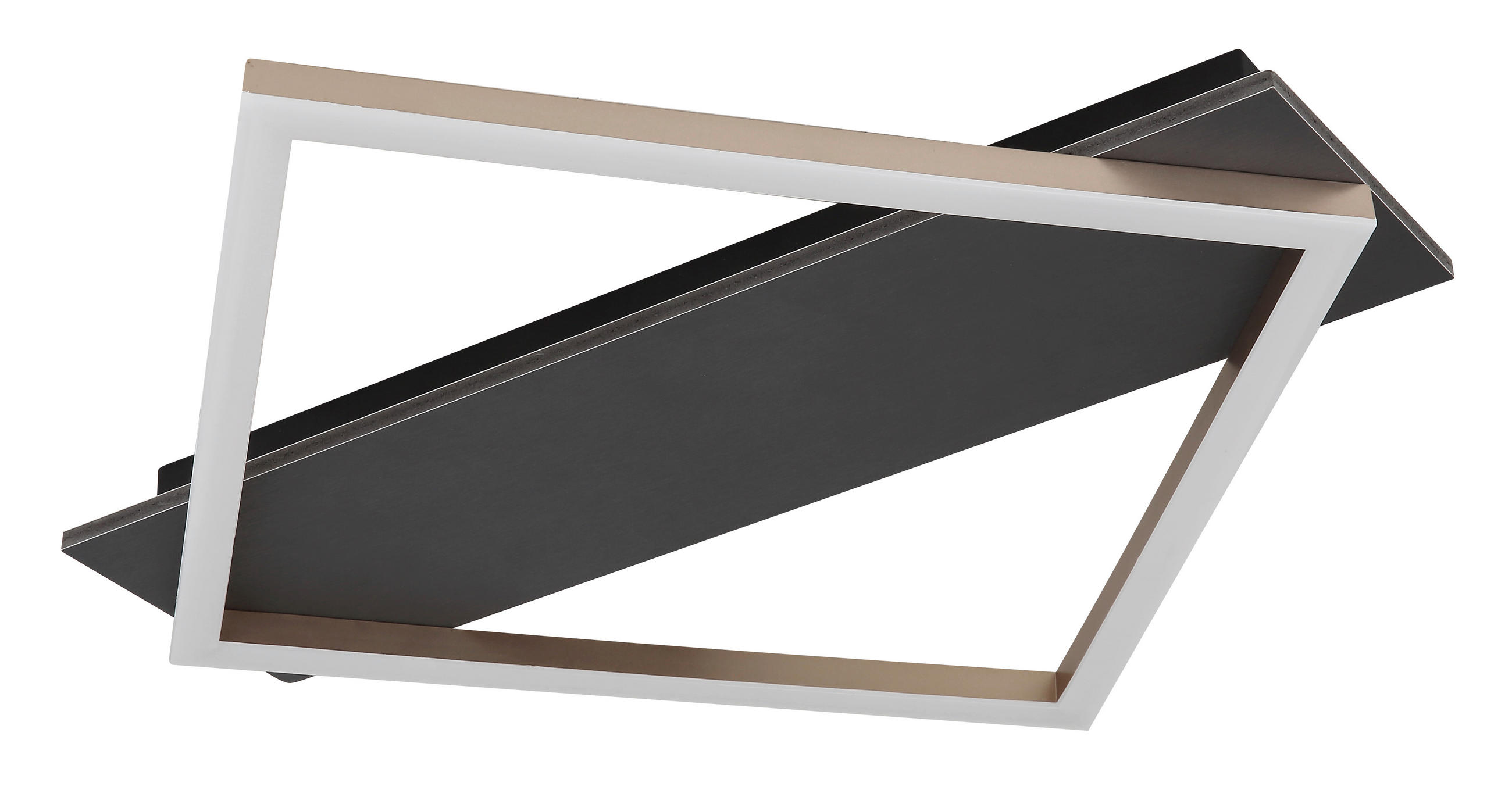 LED PLAFONJERA BEATRIX I  - šampanjac/siva, Osnovno, metal/pločasti materijal (52/46,7/6cm)