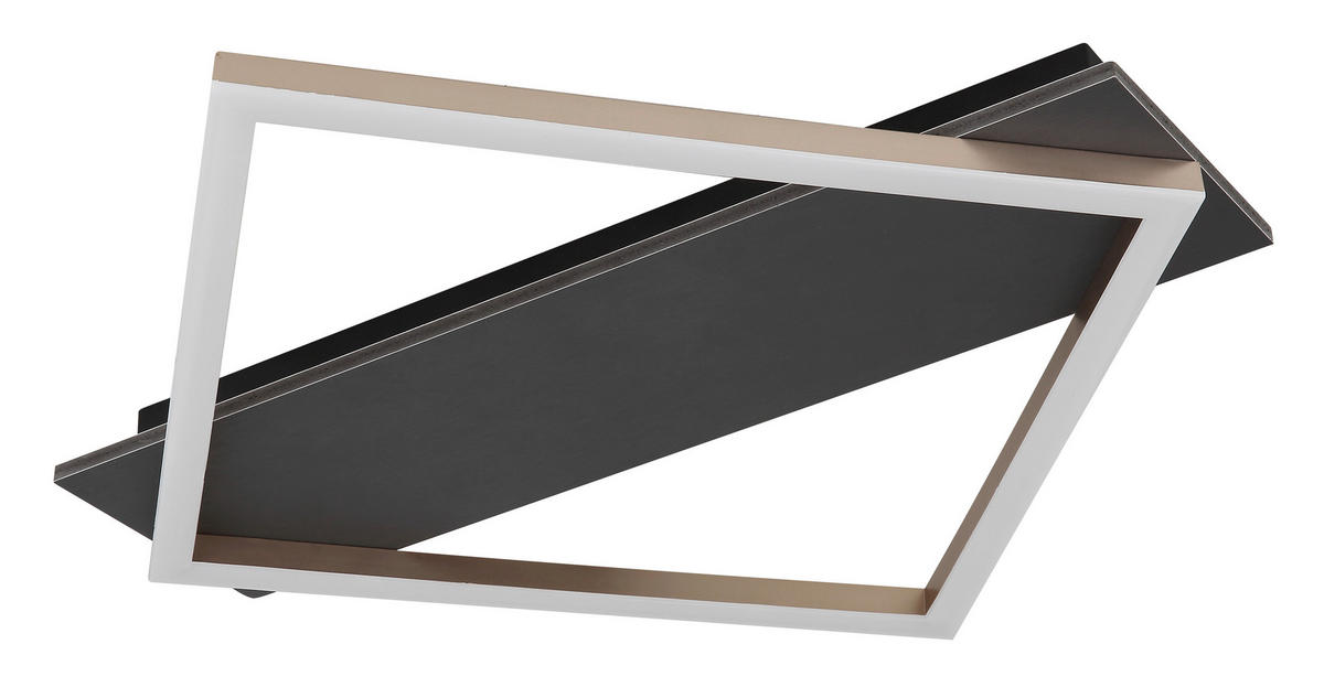 LED PLAFONJERA BEATRIX I  - šampanjac/siva, Osnovno, metal/pločasti materijal (52/46,7/6cm)