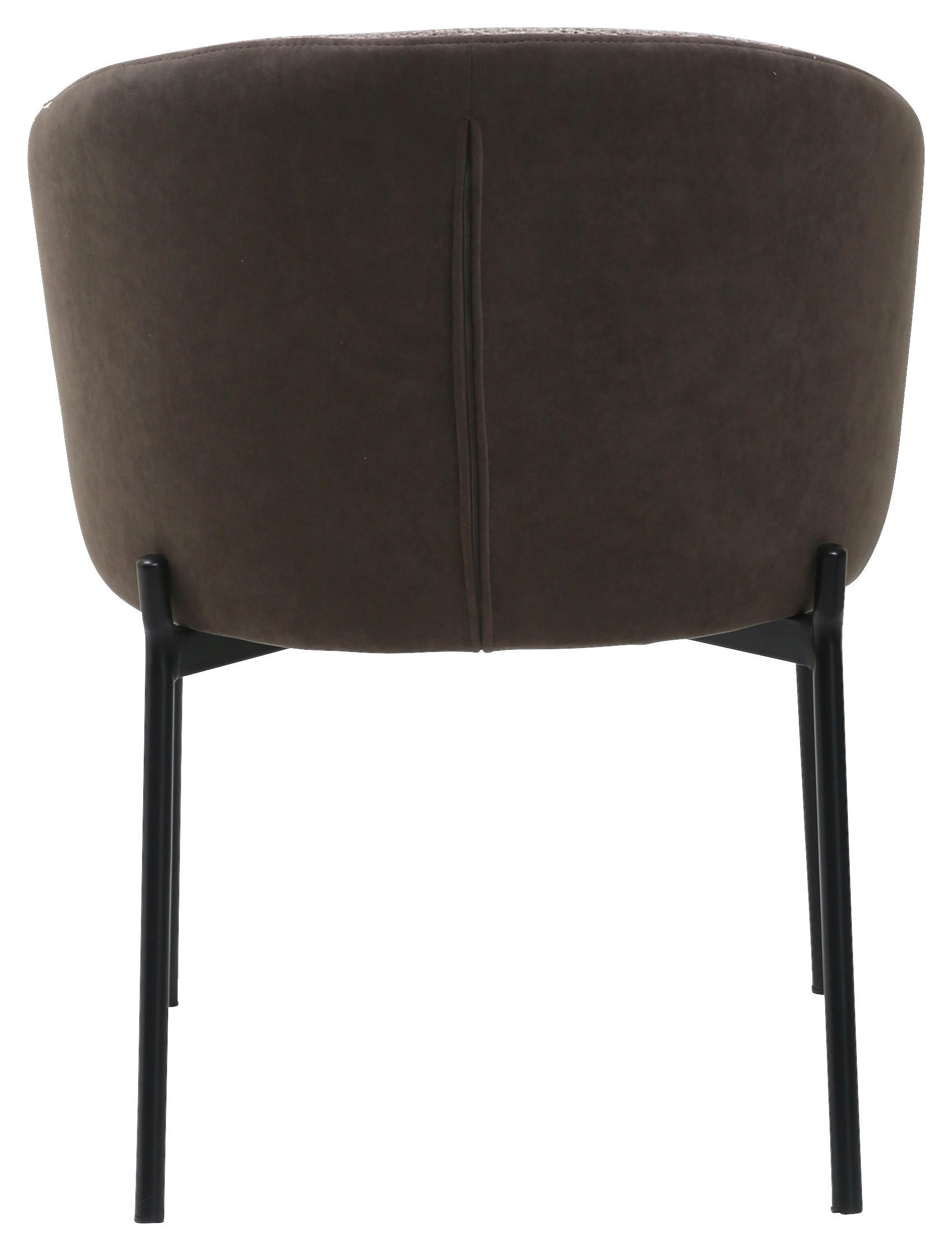 ARMLEHNSTUHL  in Eisen Samt  - Schwarz/Braun, MODERN, Textil/Metall (56/76,5/57,5cm) - MID.YOU