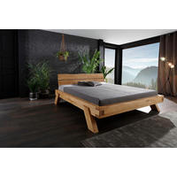 BALKENBETT - Wildeiche, MODERN, Holz (200/200cm) - Livetastic