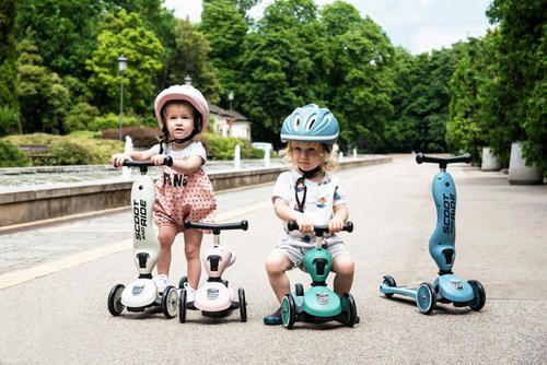 LAUFRAD/KINDERSCOOTER 2in1 - Dunkelgrün, Trend, Kunststoff/Metall (24/37/55cm) - Scoot and Ride