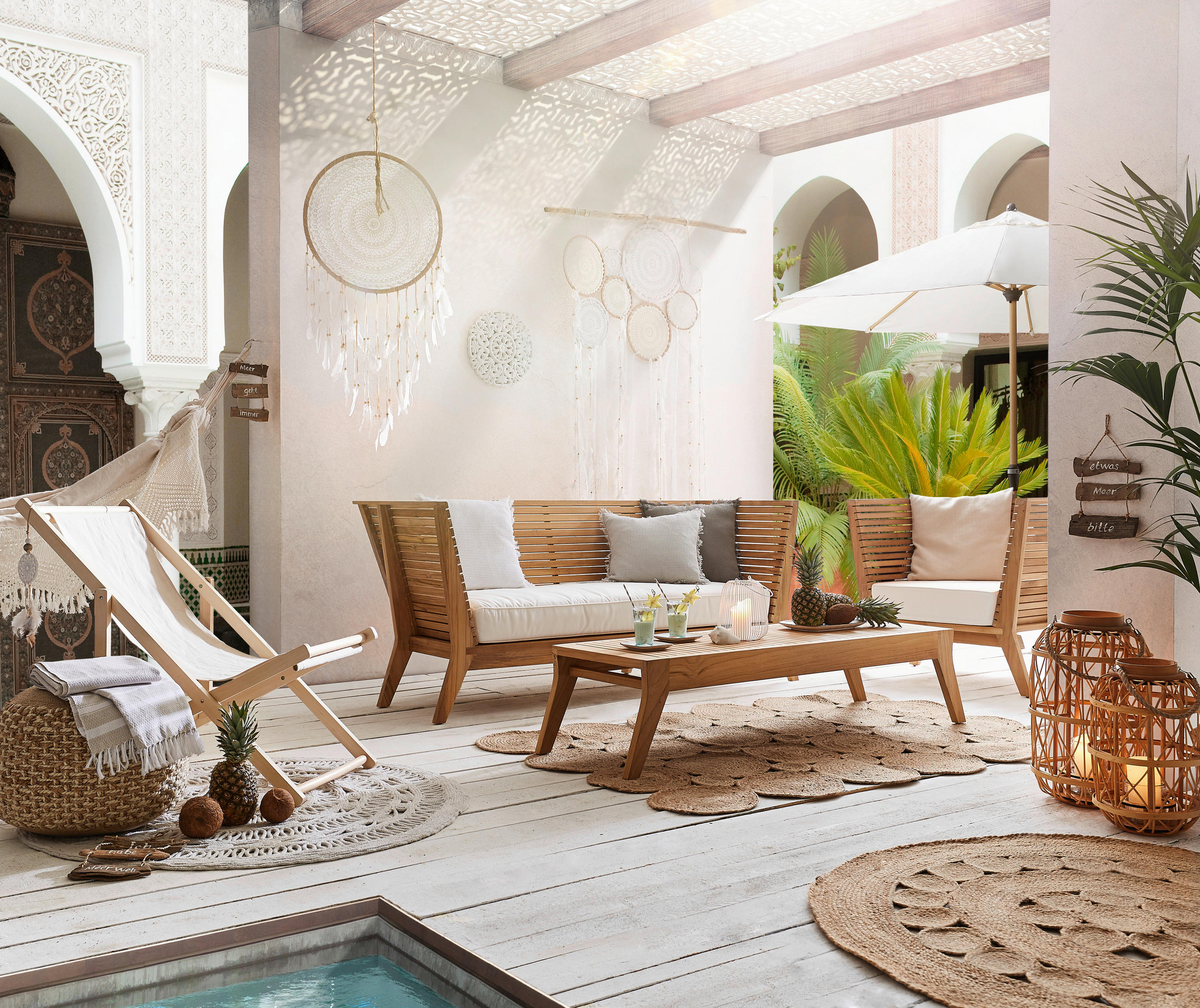 SONNENSCHIRM  350/350 cm  - Eschefarben/Naturfarben, Design, Textil/Metall (350/350cm) - Doppler