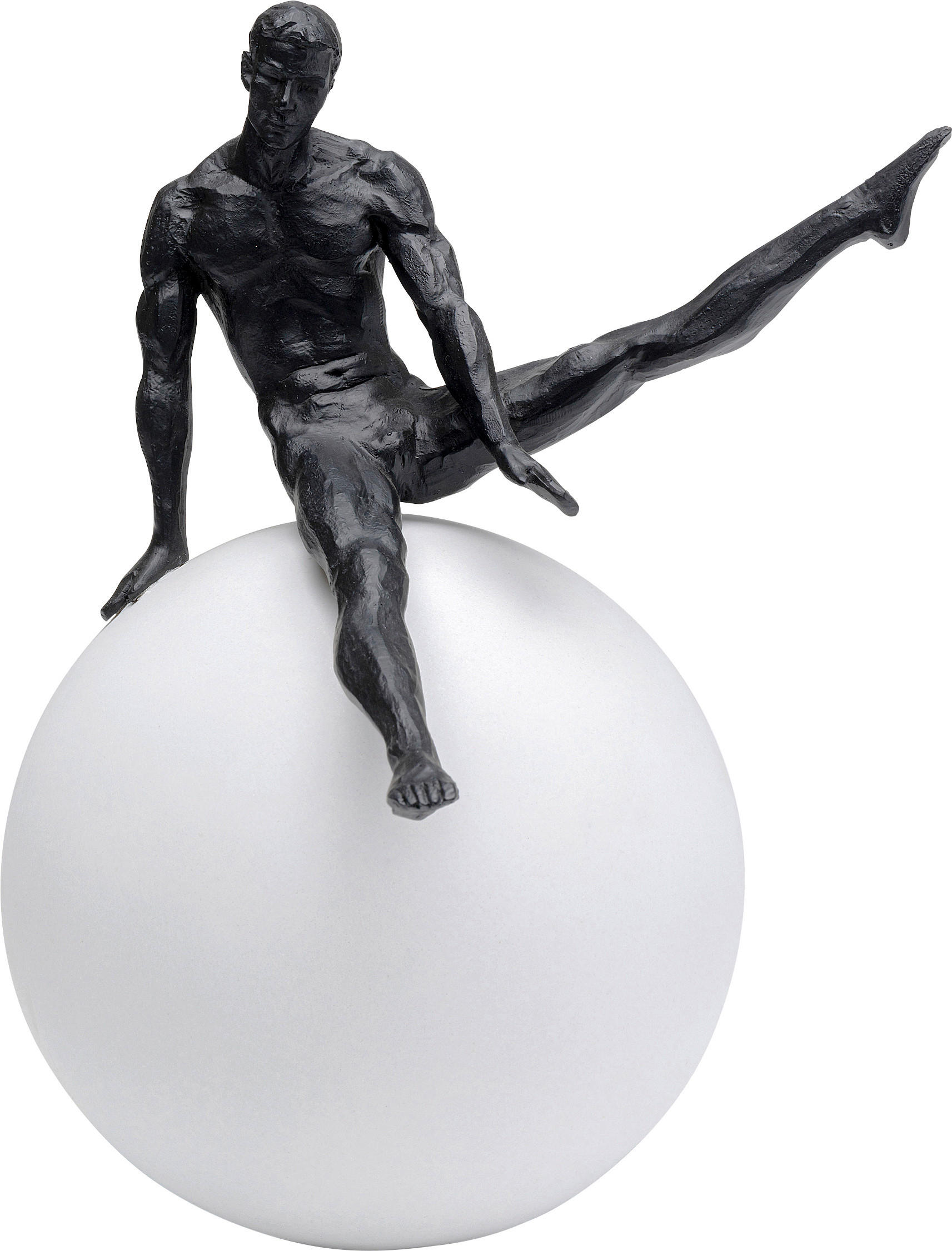 SKULPTUR - Schwarz/Weiß, Trend, Kunststoff (27/33/22cm) - Kare-Design