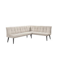 KLUPA KUTNA  bež  drvo, tekstil, drvni materijal      - bež/crna, Moderno, drvni materijal/drvo (260/201cm) - Livetastic