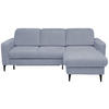 ECKSOFA Chenille Blau  - Blau/Schwarz, Design, Textil/Metall (174/223cm) - Livetastic