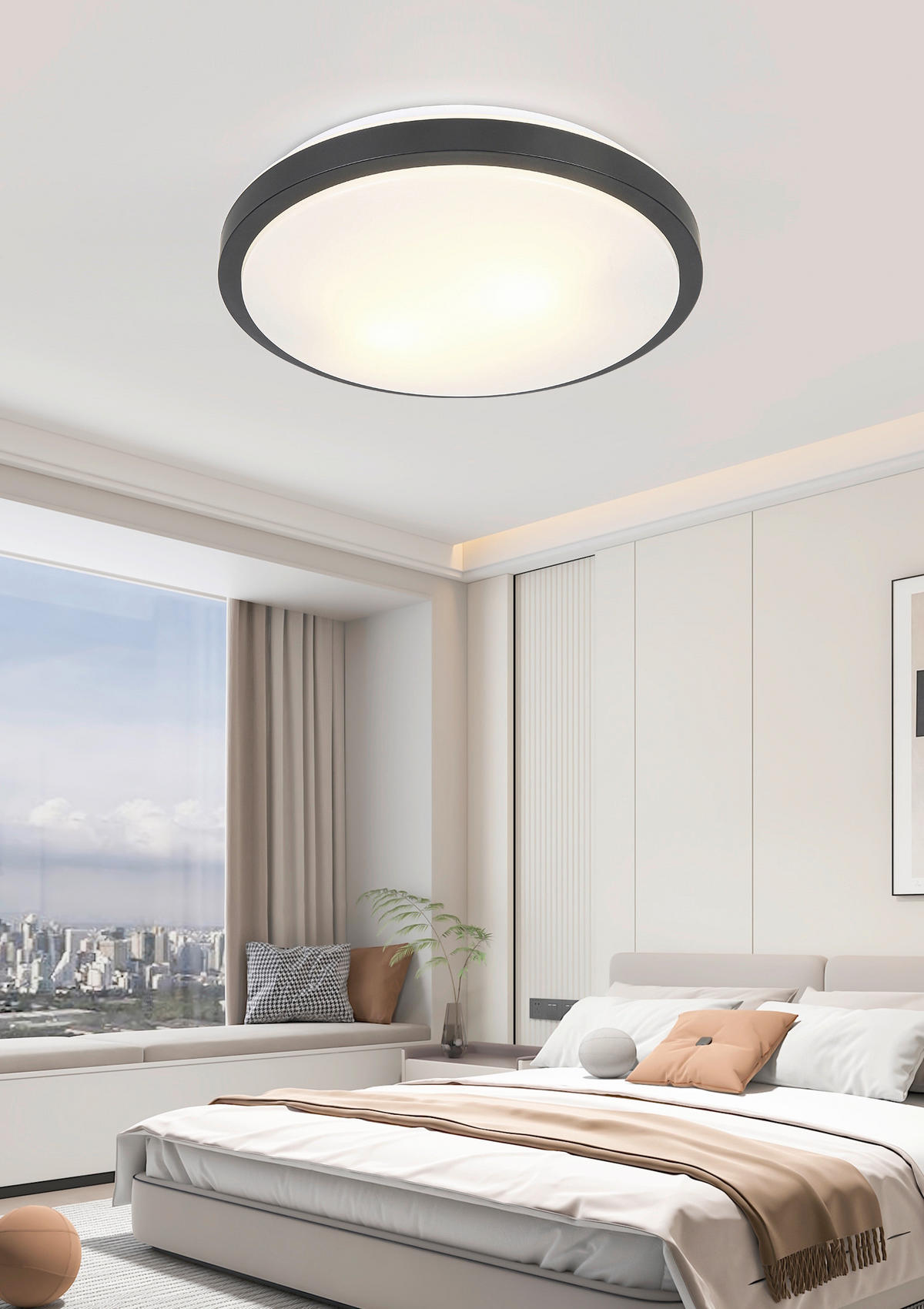 PLAFONJERA  - bela/crna, Osnovno, metal/plastika (49/9cm) - Boxxx