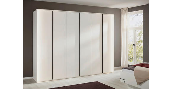 DREHTÜRENSCHRANK 299,2/229,4/59,5 cm,  in Anthrazit, Weiß, 6-türig  - Anthrazit/Weiß, KONVENTIONELL, Holzwerkstoff/Metall (299,2/229,4/59,5cm) - Dieter Knoll