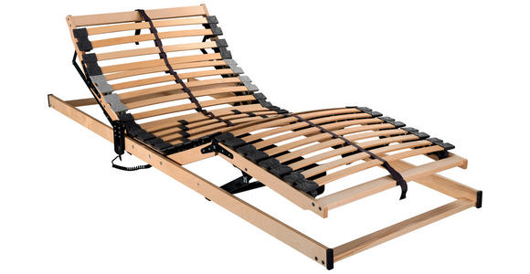 LATTENROST 120/200 cm Kopfteil, Fußteil, Mittelzone verstellbar, Birke  - Birkefarben/Buchefarben, Basics, Holz/Kunststoff (120/200cm) - Sleeptex