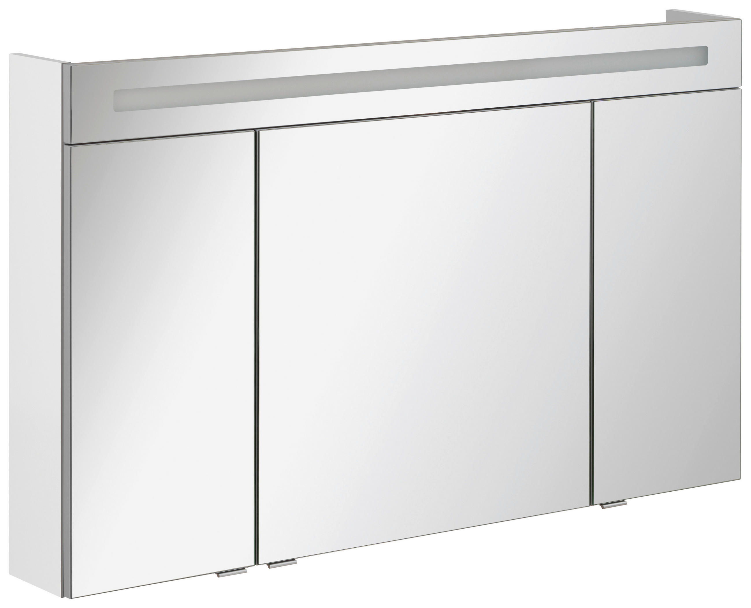 SPIEGELSCHRANK 120/71/16 cm  - Alufarben/Weiß, MODERN, Glas/Holzwerkstoff (120/71/16cm) - MID.YOU