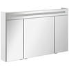 SPIEGELSCHRANK 120/71/16 cm  - Alufarben/Weiß, MODERN, Glas/Holzwerkstoff (120/71/16cm) - MID.YOU