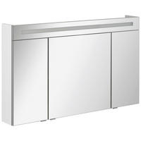 SPIEGELSCHRANK 120/71/16 cm  - Alufarben/Weiß, MODERN, Glas/Holzwerkstoff (120/71/16cm) - MID.YOU