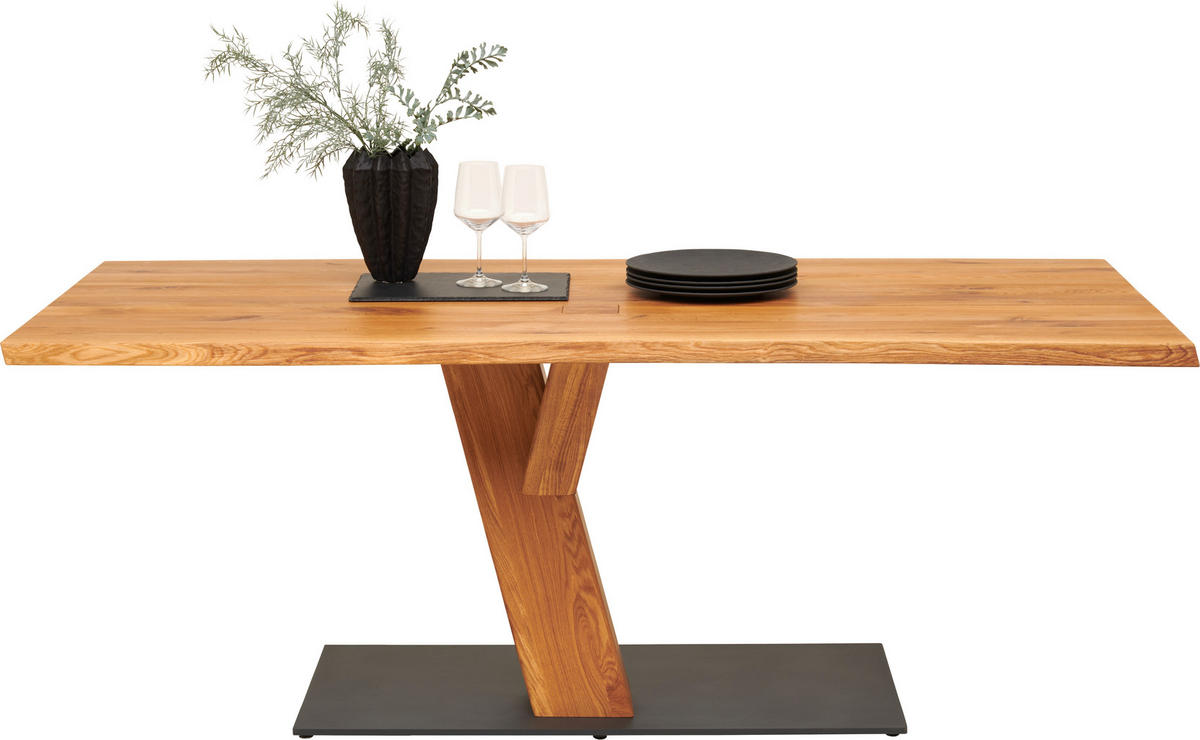 ESSTISCHHolz 220/95/76 cm  - Eichefarben/Anthrazit, Konventionell, Holz/Metall (220/95/76cm) - Cassando