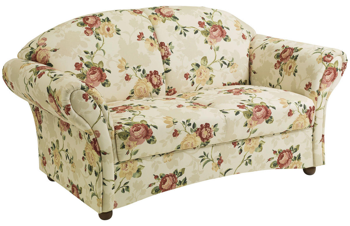 2-SITZER-SOFA in Flachgewebe Gelb, Rot, Beige  - Gelb/Beige, Design, Holz/Textil (151/85/81cm) - Max Winzer