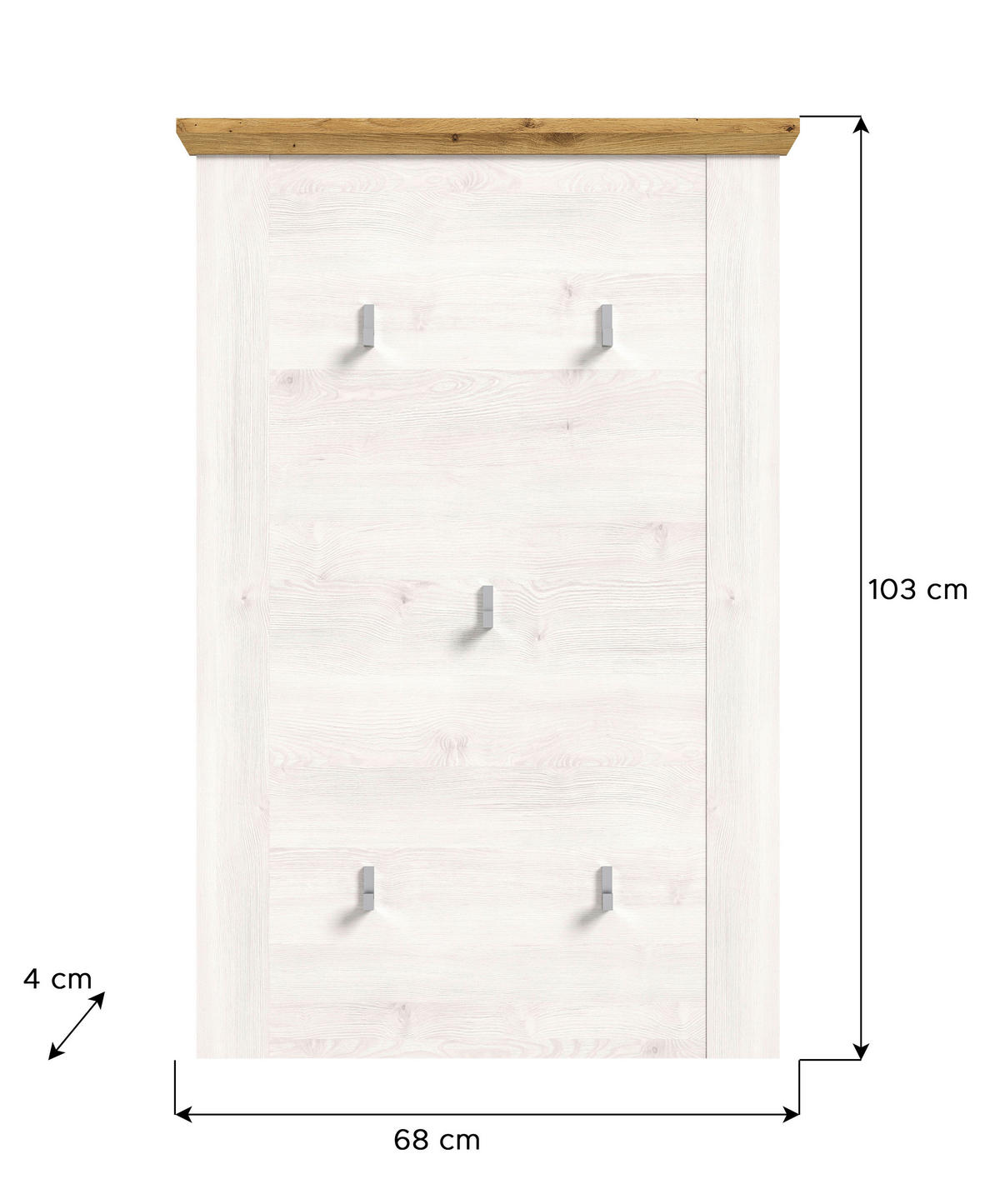GARDEROBNI PANEL - Konvencionalno, leseni material (64/103/4cm) - MID.YOU