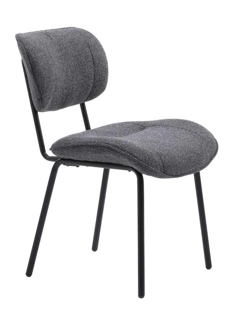 STOL 2 styck  bouclé  grå  - grå, Modern, metall/textil (50/98/50cm) - Niels Andersson