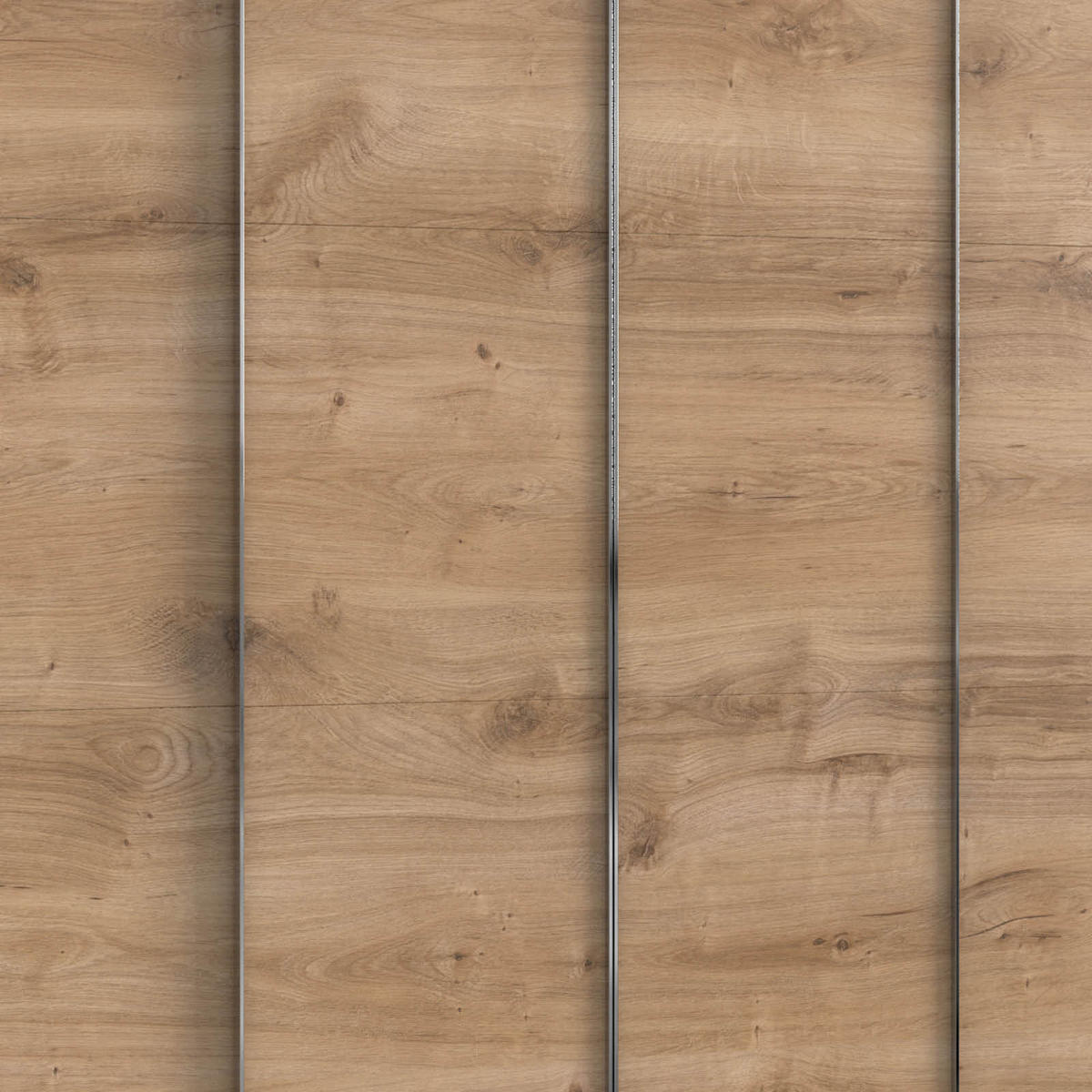 SCHWEBETÜRENSCHRANK  in Eichefarben  - Chromfarben/Eichefarben, Basics, Holzwerkstoff/Metall (350/216/65cm) - MID.YOU