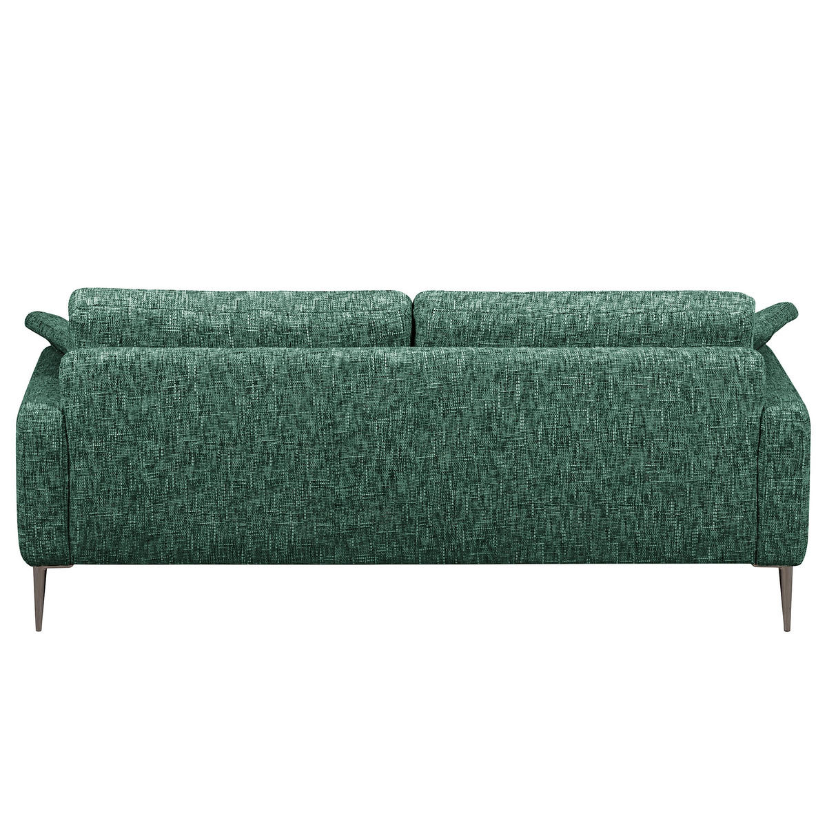 3,5-SITZER - Schwarzchrom/Grün, Design, Textil/Metall (207/85/92cm) - Livetastic