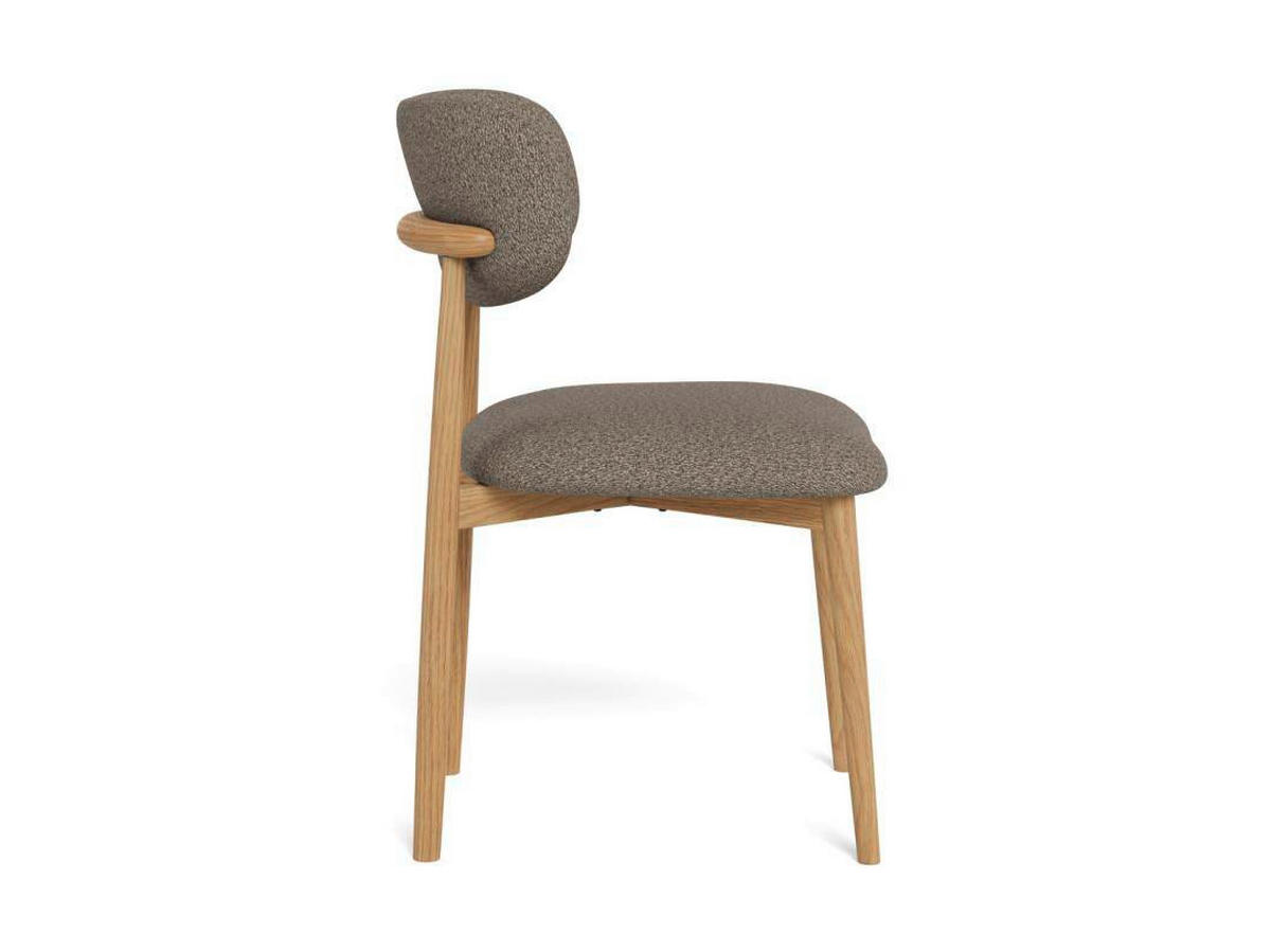 STUHL   Bouclé  Taupe  - Taupe/Eichefarben, KONVENTIONELL, Holz/Textil (45,5/79,5/51,5cm) - MID.YOU