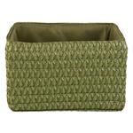 REGALKORB   - Dunkelgrün/Grün, Basics, Kunststoff/Textil (19/15/12cm) - Landscape