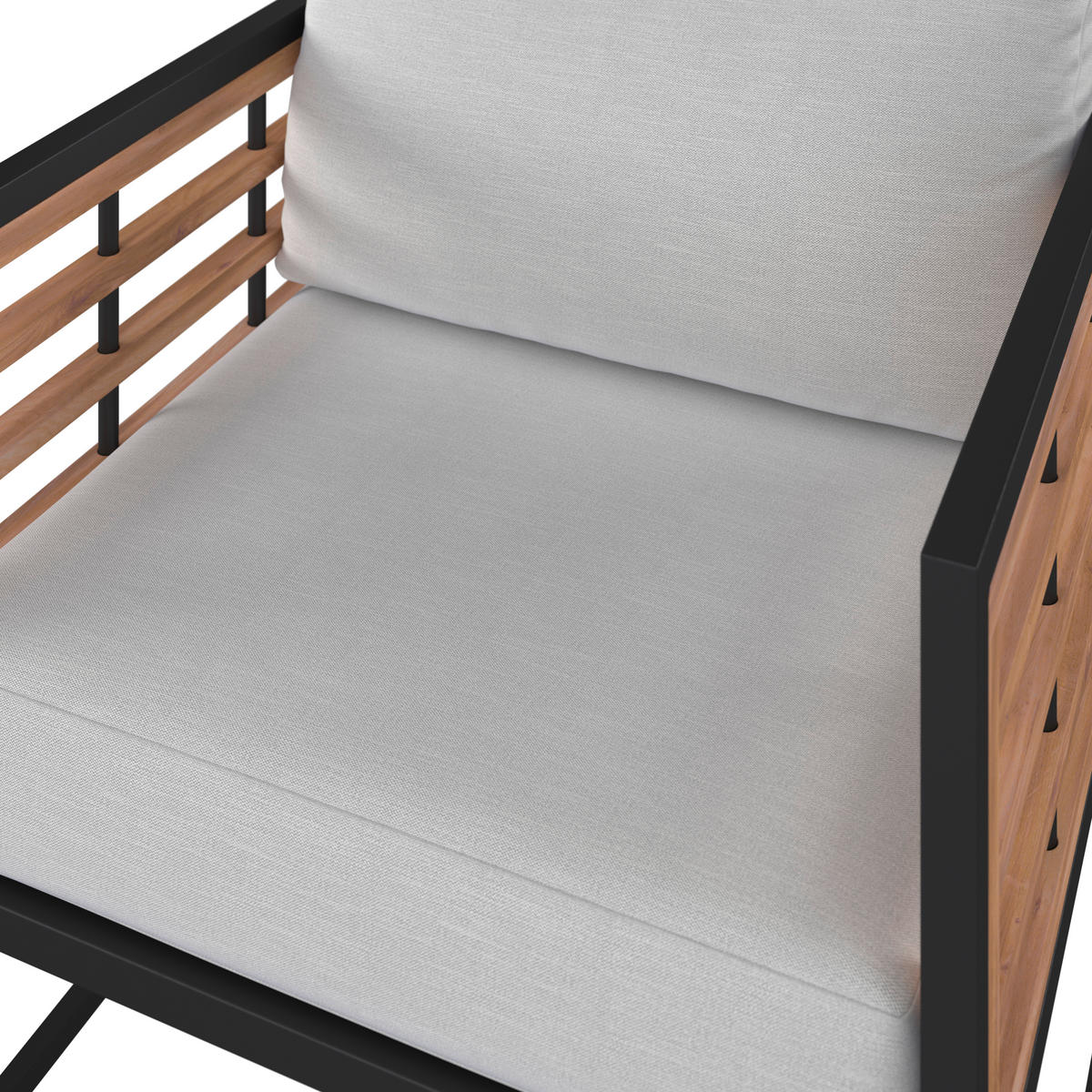 KŘESLO NA TERASU, dřevo, kov, textil - Moderní, kov/dřevo (65/67,5/63,5cm) - Ambia Garden