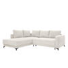 ECKSOFA CORTEZ Creme  - Creme/Schwarz, Design, Textil/Metall (215/260cm) - MID.YOU