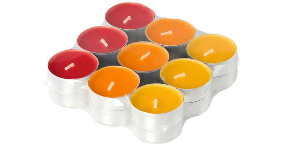 TEELICHTSET 18 Stück  - Dunkelorange/Bernsteinfarben, Basics, Naturmaterialien/Paraffin (11,4/2,9cm) - Ambia Home