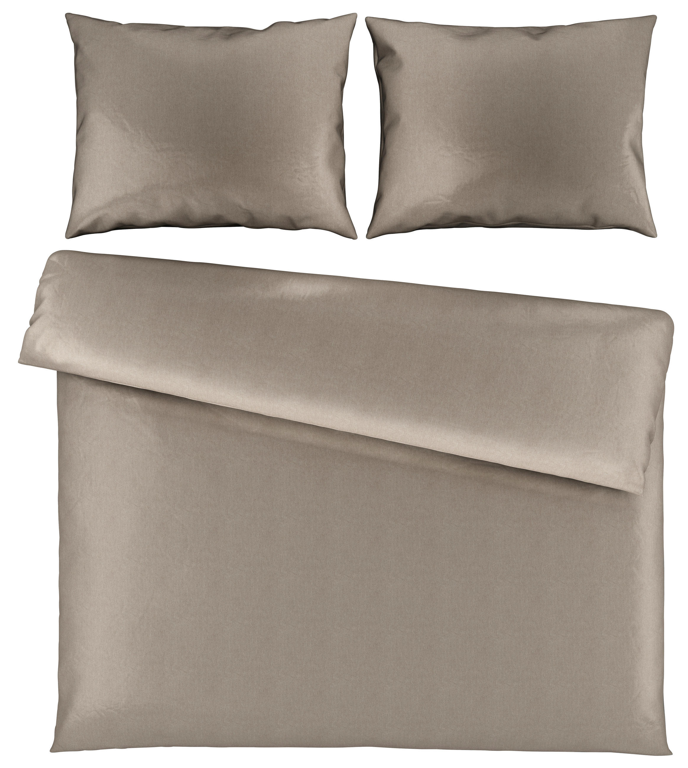 POSTELJNINA STONE WASH 200/200 cm saten rjavosiva  - rjavosiva, Konvencionalno, tekstil (200/200cm) - Novel