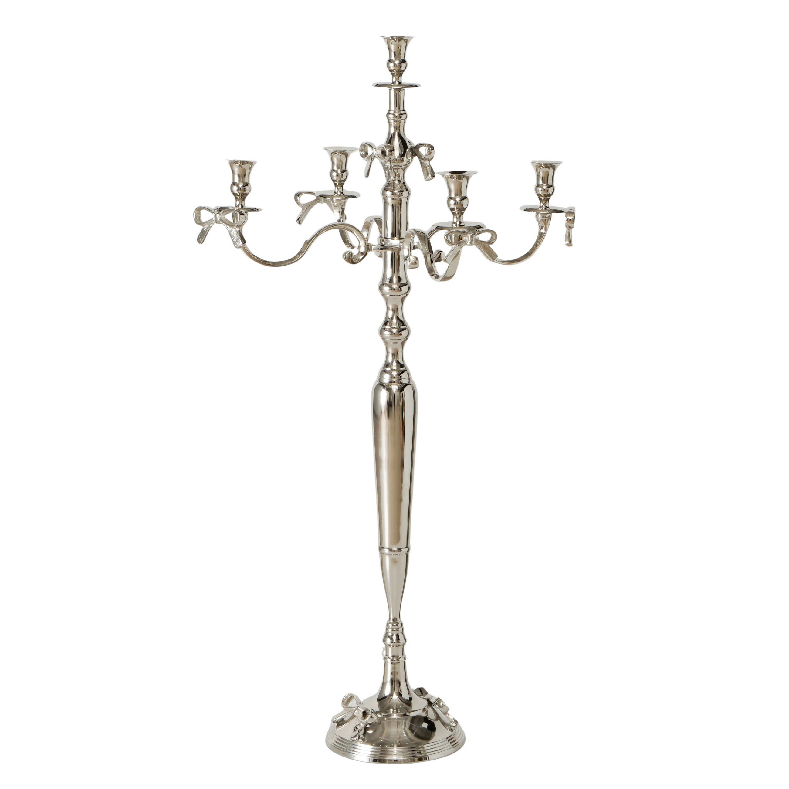 KERZENHALTER - Silberfarben, LIFESTYLE, Metall (57/57/105cm)